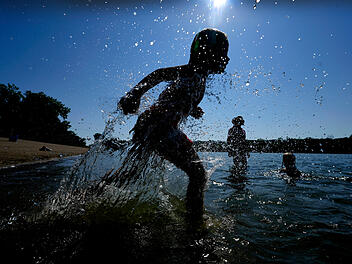 Abkühlung bei Sommerwetter in Franken Abkühlung bei Sommerwetter in Franken