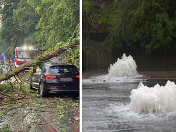 Intensive Gewitter über Franken - Einsätze und Regionen im Überblick Intensive Gewitter über Franken - Einsätze und Regionen im Überblick